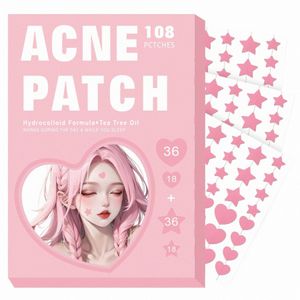 108 Acne Patch Puistje Patch, Roze Hart Stervormige Acne Absorberende Cover Patch, Hydrocolloïde Acne Patches Voor Face Zit Patch A j0Ve #