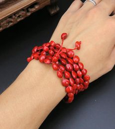 108 Natural Red Beans Loveckness Blood Bodhi Bodhi Long String Bouddha Bel Bracelet Men and Women Temple Temple Fair Jewelry1804738