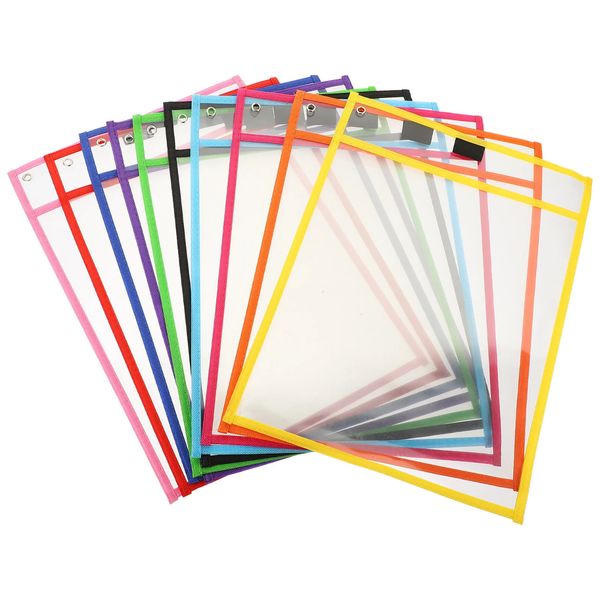 Film de protection transparent en Pvc, 108 pièces, pochette pour fichiers en papier, fournitures scolaires, dossiers réutilisables pour enfants et étudiants, 231220