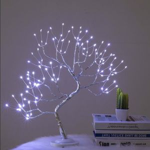 108 Wire LED Garland Light Mini Lamp Christmas Tree Copper pour la table de nuit romantique Touchez Fairy Kids Bedroom Bar Decor Qrjxn