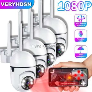 1080P 4PCS Cámara al aire libre CCTV IP Wifi Cámara de vigilancia Protección de seguridad impermeable Monitor inalámbrico para el hogar Alarma de seguimiento 360 HKD230812