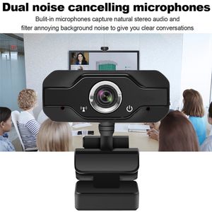 1080p Full HD Webcamera Ingebouwde ruisonderdrukking Microfoonstream Webcam voor video-conferencing online werkklasse Home Office YouTube