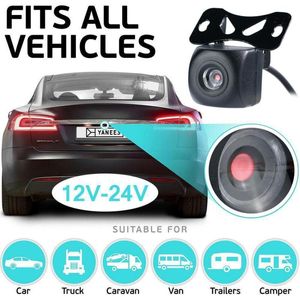 1080p HD Auto Achteruitrijcamera 2-pins Waterdicht Nachtzicht Fish Eye Lens 170 Graden Park Achteruitrijcamera Voor SUV Auto Accessoires