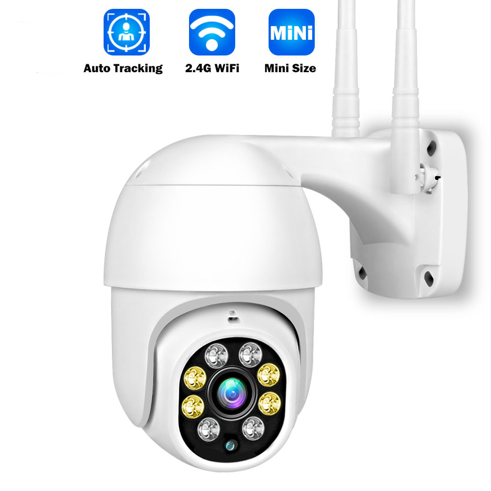 1080P HD IP-kamera Utomhus Smart Home Security CCTV-kamera WiFi Speed Dome-kameror PTZ 2MP Färg Night Vision