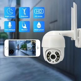 Cámara de seguridad inalámbrica 1080P HD, cámara de visión nocturna WiFi 4G para el hogar, WiFi al aire libre panorámica HD Monitoreo inteligente a prueba de agua, control remoto del teléfono móvil