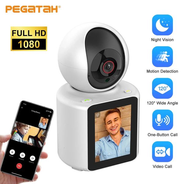 1080P PTZ WIFI Caméra Baby Monitor Suivi automatique Un clic Surveillance vidéo CCTV Smart Home Caméra Audio bidirectionnel Vision nocturne 240326