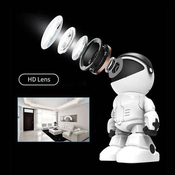 Cámara IP Robot 1080P, cámara de seguridad 360 WiFi inalámbrica, cámara CCTV de 2MP, videovigilancia inteligente para el hogar, P2P, Monitor para mascotas y bebés en interiores