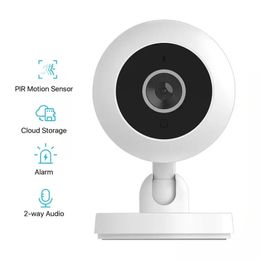 Caméra intelligente 1080P avec rotation à 360 degrés, détection de mouvement, vision nocturne et Wi-Fi double bande pour la surveillance à distance de la maison