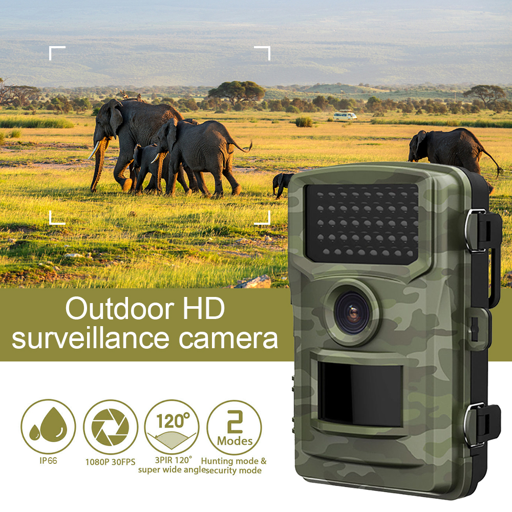 1080P Trail Hunting Camera Wildcamera Night Version Scouting Camera's Foto Traps Videoresolutie voor Outdoor + Exquisite Doos