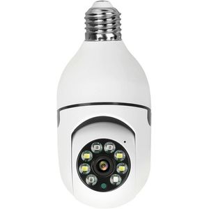 Smart 1080P Wireless IP Camera - E27 Bulb Design, Indoor WiFi Security Cam with 360° View, Auto Tracking, Baby Monitor Capabilities