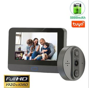 1080P Wifi inalámbrico Video timbre cámara de seguridad Tuya casa inteligente apartamento Wifi Visual mirilla puerta timbre intercomunicador R9