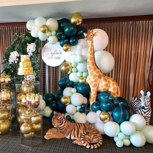 108 pcs Animaux Ballons Guirlande Kit Jungle Safari Thème Fête Fournitures Faveurs Enfants Garçons Fête D'anniversaire Baby Shower Decoration2644