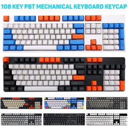 108 pièces/ensemble PBT clé Cap Keycaps Cherry MX clavier mécanique Keycap claviers accessoires correspondance des couleurs