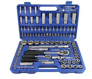 108pcs Tools Socket Set Automobile Motorfiets Car Voertuig Reparatie Precisie Ratchet Ratch Sleeve Universal Joint Hardware Tool Kit1330914