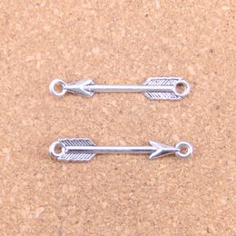 109 stks Antiek Zilver Brons Geplateerde Pijl Connector Charms Hanger DIY Ketting Armband Bangle Findings 37 * 6mm
