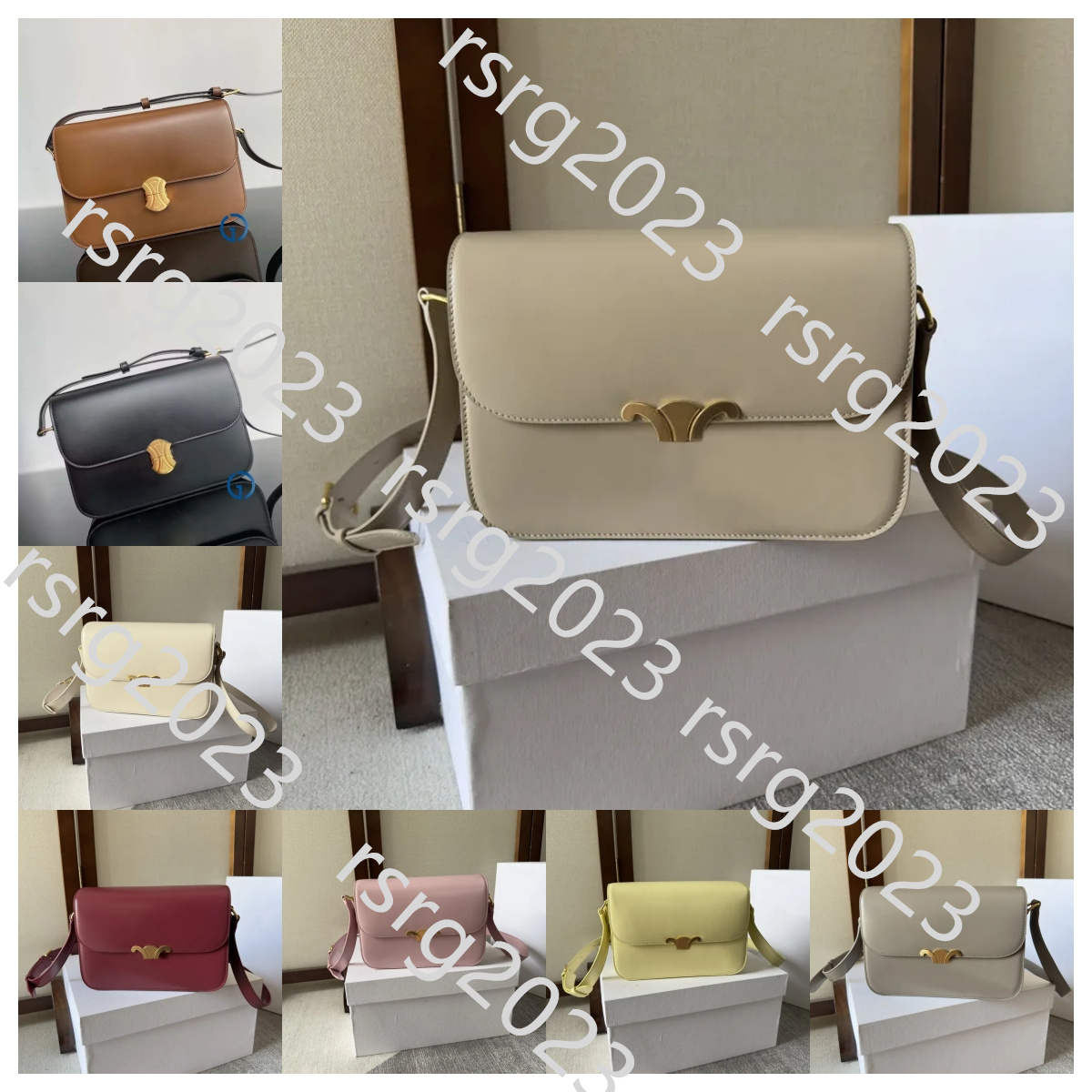 10A 22K Triomphes Bag Diseñador de hombro Mini bolsos Classic Sobre Hobo Messenger Bolsos de cuero genuino de alta calidad
