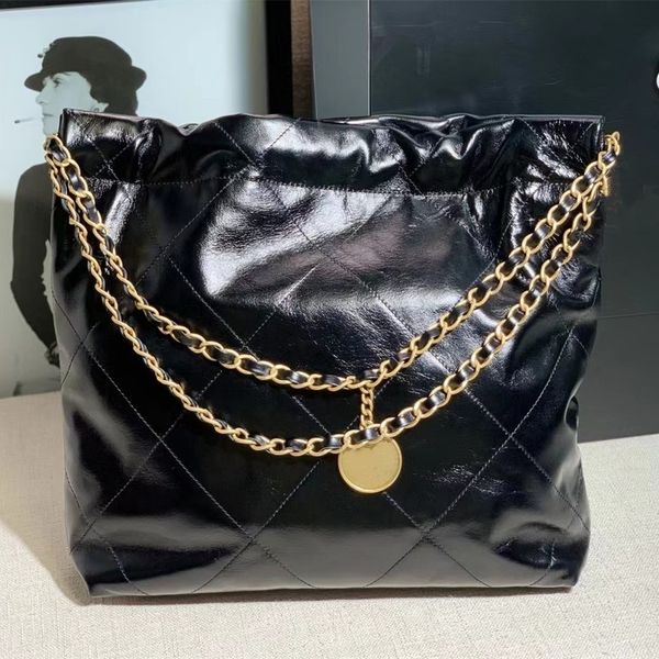 Bolsa de 10a Bolsa Bolsa de bolsas Bolsas de bolsas 22 Bag C Bag C Bolse de calidad superior Moda plisada Bolsa de cuero Bag Bagbage Bagbage Bagbage Bag Body Bag Bord de lujo Diseñador 35