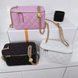 10A Mejor calidad original 17 cm Caviar Bola de oro Cadena cardioide Bolsa de hombro Clásico Cuero real Bolso de mujer Damas Cosmética Tote Luxurys Designers Bolsas con caja