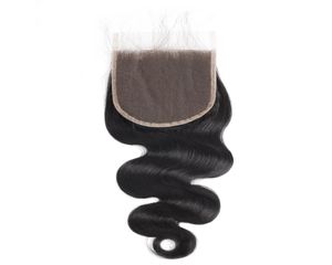 10A Brésilien Human Hair 55 Transparent Swiss HD Lace Fermeure pour les femmes Tous âges Péruviens Body Wave Part8112224