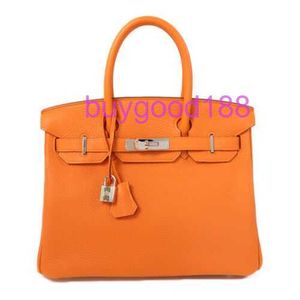 10A Bridkkin Disdicate Luxury Womens Social Designer Bag Sac Sac à bandoulière 30 sac à main sac fourre-tout Togo en cuir orange