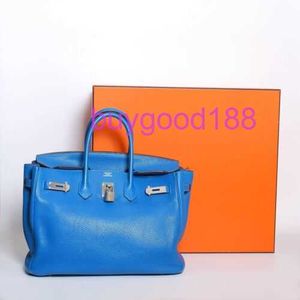 10a BridKkin Delicate Luxury Dames Sociale Designer Toes Bag Schoudertas 35 Women Handtas Zeldzaam Blue Togo Hardware Bag met doos