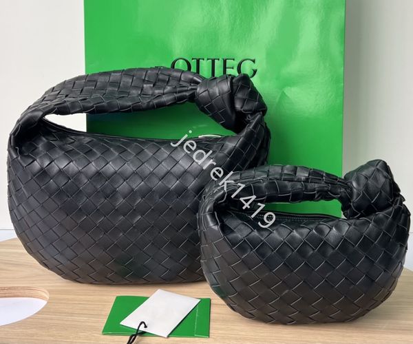 10A BV's grandes bolsos jodie trabajo hecho a mano Tejido de cuero Bolso para las axilas Piel de cordero de grado superior Bolso de hombro con cremallera Bolso vagabundo de moda de piel de oveja suave bolso de diseñador de alta capacidad