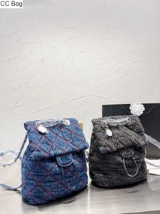 10A CC Sac à dos en denim Sacs à bandoulière Designer Sac à main pour femme de luxe Sac à bandoulière Portefeuille fourre-tout Broderie Sac à provisions Emballage cadeau 2 couleurs