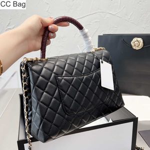 10A CC Bag Totes Selzburg Ss Mermaid Pearl Caviar Tote Bag Calfskin Classic Quilted Hardware Chain Luxury CoCo handle Crossbody Bags Designer Luxury