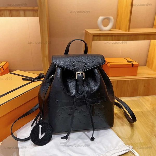 10A Classic Designer Backpack Leather Sac à dos Femme de haute qualité Small Black Backpack Luxury Fashion Floral Patter