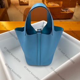 10A Bolso de mano clásico Diseñadores Bolsos Moda simple Bolso para mujer Picotin Cuero TC de alta calidad Capacidad media hecha a mano con paquete de caja de regalo original