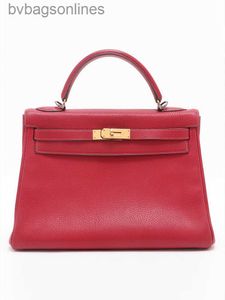 Sacs de créateurs Hremms 10A de qualité 10A Sacs de marque haut de gamme Keyy32 Keyy Sac en cuir carré rouge Gold Buckle Handheld Handheld Bolding Vintage Sac