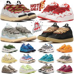 10A Designer 90s Curb Baskets Chaussures Cuir Skate Low Top Baskets Hommes Femmes À Lacets En Caoutchouc Nappa Extraordinaire Plate-Forme Plate Scarpe Schuhe Chaussures