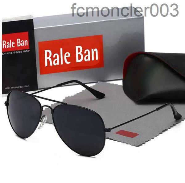 10A Designer Aviator Lunettes de soleil pour hommes Rale Ban Lunettes Femme UV400 Protection Shades Véritable Verre Lentille Or Cadre En Métal Conduite Pêche Sunnies avec Orig UU8Z