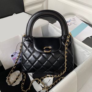 10A Sac de créateur Mode nouveau sac à bandoulière Sac à bandoulière en chaîne Sac à main en cuir Diamond Check Sac pour femme Logo en métal Sac carré Sacs à canaux noirs Boîte d'origine expédiée