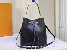 10A Sac de créateur Sacs seau en cuir véritable Sacs à main NEONOE fourre-tout Sac à bandoulière neo noe cordon fourre-tout femmes gaufrage cordon noir gaufré M45256