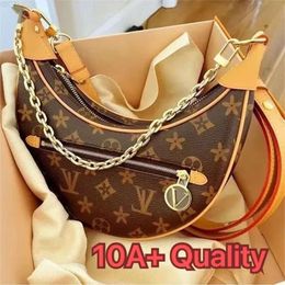 10A Designer Tas Loop Croissant Hobo Chain Crossbody Luxe Schoudertassen Cosmetisch Halfmoon Onderarm Portemonnees Bruin Handtassen m81166 dicky0750 PRPU 46311 sling bag ma