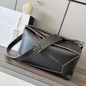 10A Sac de designer Hommes Loeve Puzzle Grande capacité Voyage Totes Sac à main Lychee Modèle Cuir Bandoulière Sac à bandoulière Géométrique Couture artisanale Hobo Totes