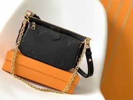 10A bolso de diseñador pochette crossbody bolso de cuero de leopardo bolso billetera con correa de cadena bolso bolsos de hombro mensajero clásico 3 piezas conjunto de 3 piezas dama