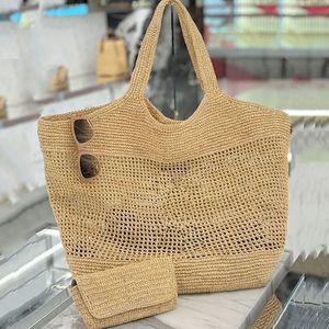 10a Bolso de diseñador bolso Bag Raffias Bolso de hombro de paja