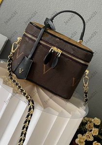 10A sac de créateur femmes en cuir véritable Vanity PM sac sacs à bandoulière sac à main sac à main sacs à cosmétiques sac à main portefeuilles sac à dos bandoulière en cuir amovible M45165