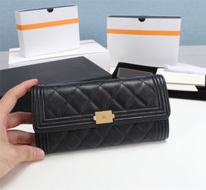 10A Designer CC Wallets Black Lambskin Caviar Lederen Wallet Gold en Silver Hardware Mini Handtassen Klassieke koppelingszakken Luxurys Portemonnee Kaarthouder Women 22