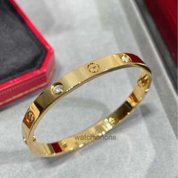 10A Designer High Quality Luxury Bangle Crrater version V Gold Non fading Edition Bracelet Narrow end Eternal Ring Male and Female Screwdrivers Couple Style