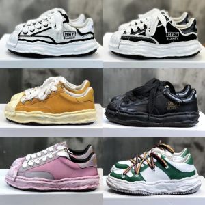 10a ontwerper Maison Mihara Yasuhiro Miharas Mmy schoenen Mmy Men Dames Low Top Sole Canvas schoenen Leer Triple Black Wit originele Sole Cap Sneakers Heren Trainers
