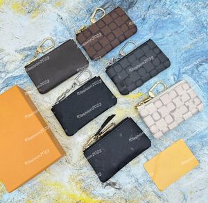 10A Designer Mini Portefeuilles Sacs à main en cuir véritable Porte-clés Porte-monnaie Porte-monnaie Chaîne Pochette Porte-cartes avec boîte