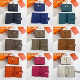 10A Diseñador Mini billeteras con cinturón de oro Silver Silver Hebilla corta para mujeres en Clemence Fashion Card Card con caja 27374
