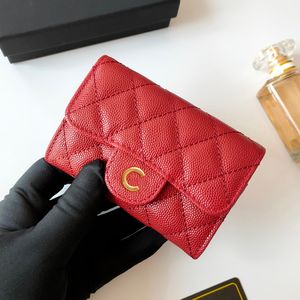Billetera de diseñador 10a Caviar CC Bolsa de bolsas Bolsa de cuero para mujeres Flap Wallet Moned Purse Key Soportes Pequeños