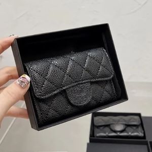 Designer Wallet 10A Caviar CC Bag Holder Damesleren Wallet Flap Wallet Coin Purse Key Holder Kleine luxe portemonnee ritssluiting met case groothandel