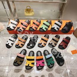 10A Designer Sandales Pantoufles Chypre Hommes Femmes Cuir Noir Toile Bleue Fuchsia Deuxième Oncle Chaussures Orange Rouge Luxe Pantoufles Casual Sandale Chaussures Taille 36-45