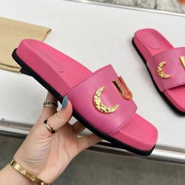 10A Designer Slipper for Women Slides Men Sandales Sandales en cuir authentique Boîte d'origine en cuir 12