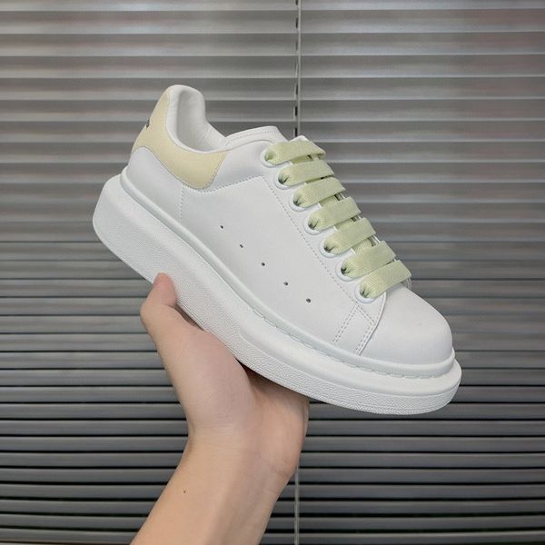 10A Zapatillas de deporte de diseñador Zapatos casuales de gran tamaño Blanco Cuero negro Lujo Terciopelo Gamuza Para mujer Alpargatas Entrenadores Hombre Mujer Pisos Plataforma con cordones